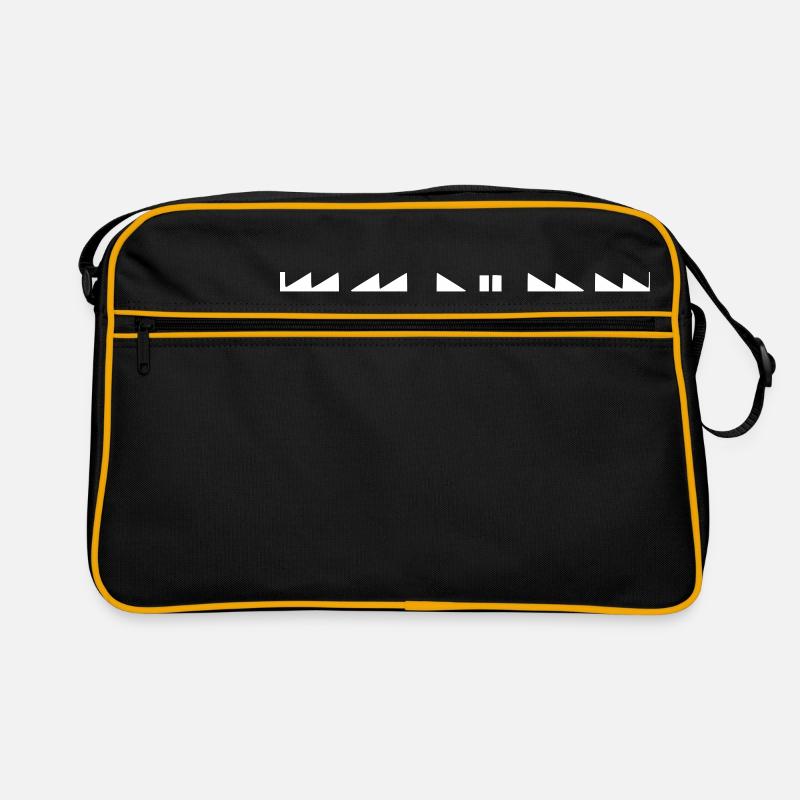 Jouer des icônes de musique de rupture - Sac Retro - noir/or
