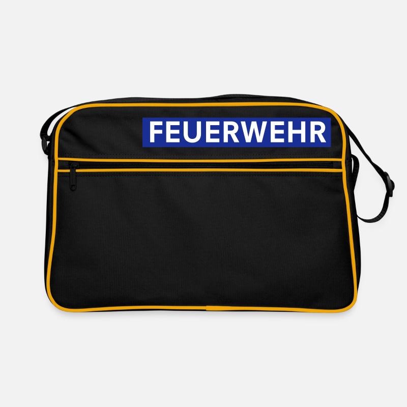 Feuerwehr - Retro Tasche - Schwarz/Gold