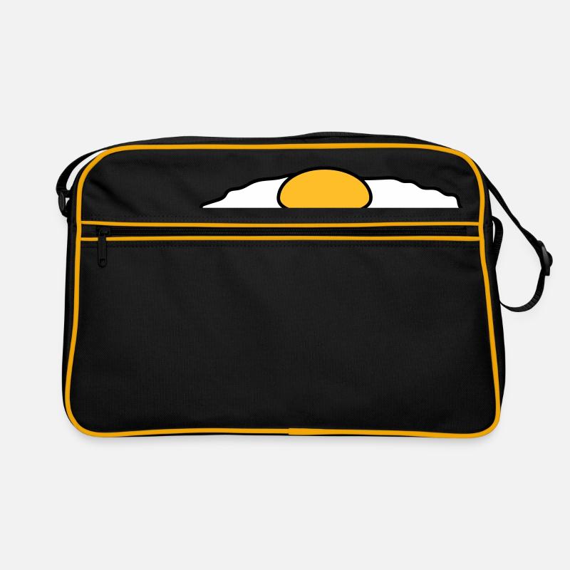 spiegelei essen lecker hunger kochen braten chef k Retro Tasche