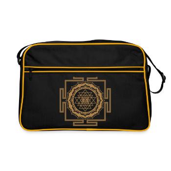 Shri Yantra - Cosmic Energy Conductor - Retro Bag - black/gold - Front