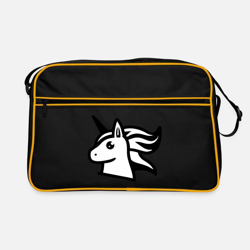 Mignonne licorne de style bande dessinée Sac Retro