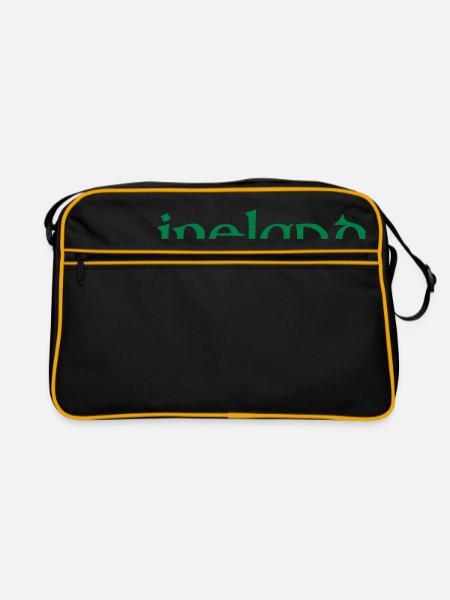 Irland - Retro Tasche - Schwarz/Gold - Vorne
