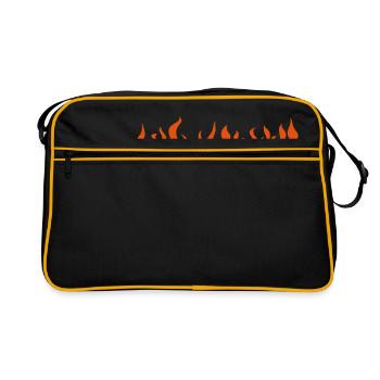 flames - Sac Retro - noir/or - Devant