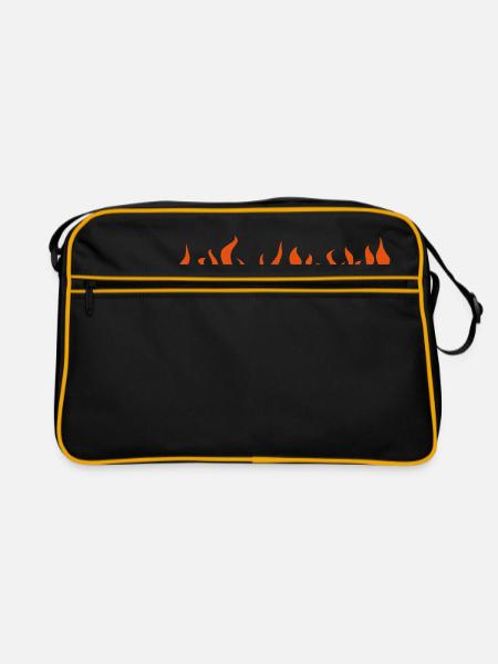 flames - Sac Retro - noir/or - Devant