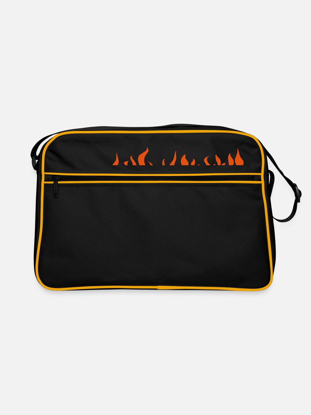 flames - Retro Bag - black/gold - Front