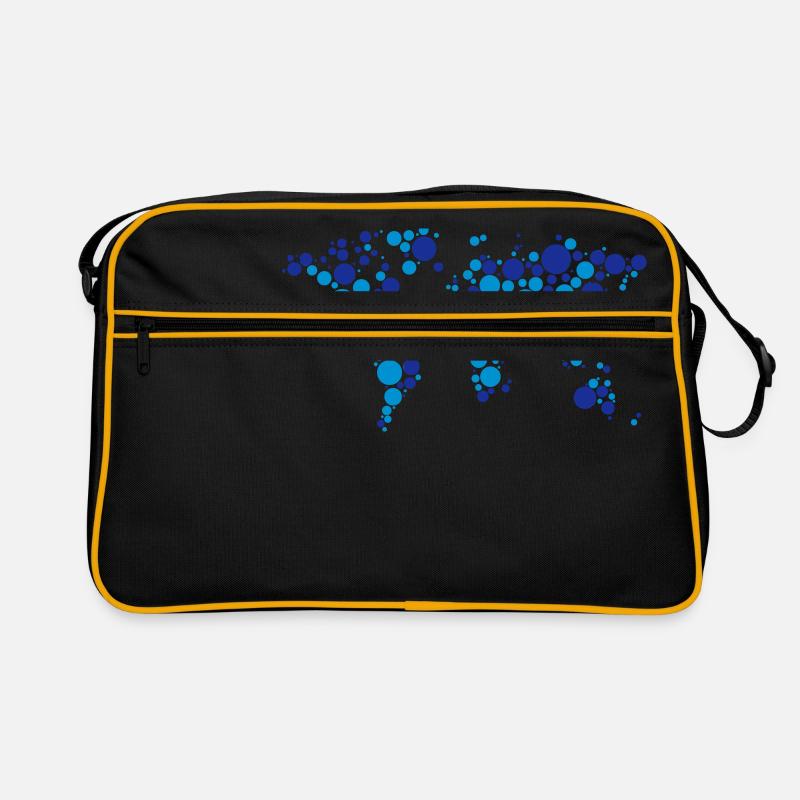 World Map Earth Planet Globe Continent Circle Point Retro Bag
