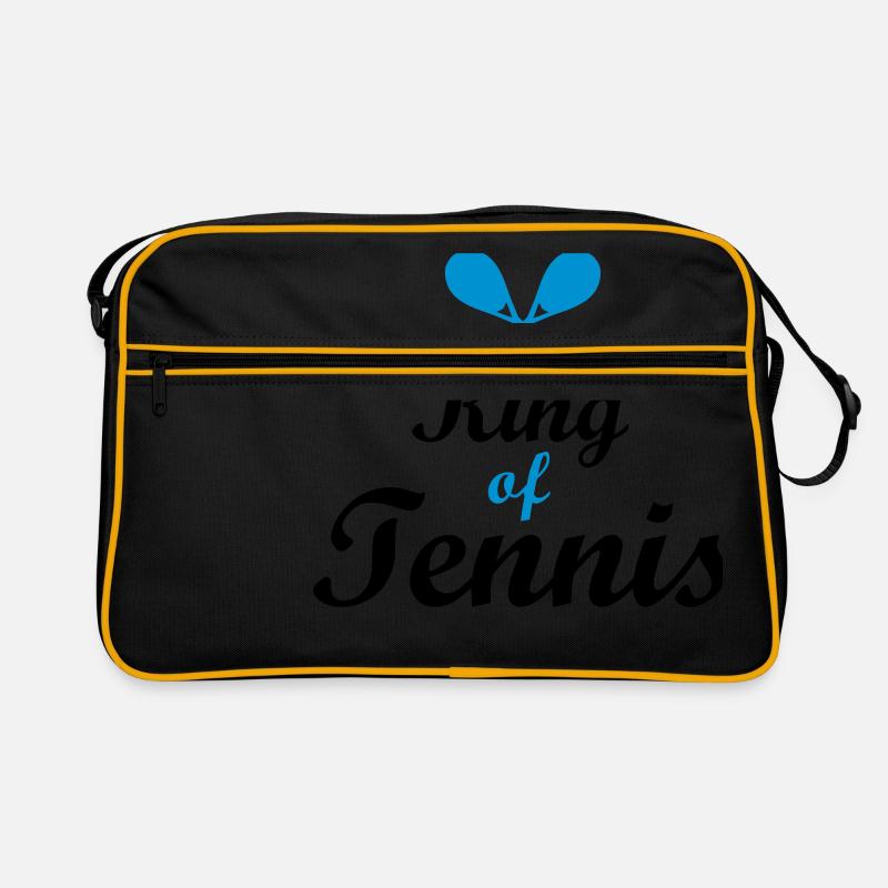 Tennis - Retro Tasche - Schwarz/Gold