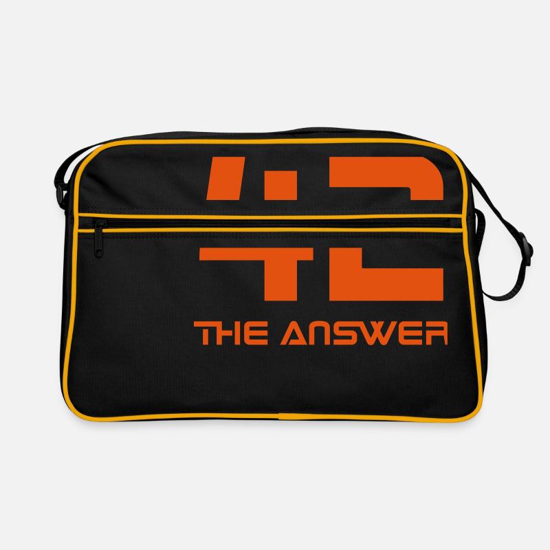 42, the Answer Antwort Galaxis Science Fiction UFO Retro Tasche