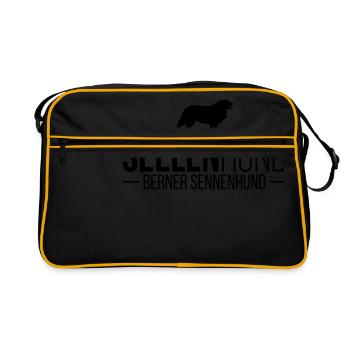 BOUVIER BERNOIS chien âme - Sac Retro - noir/or - Devant