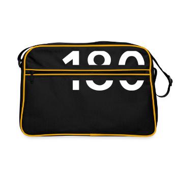 Darts 180 - Retro Tasche - Schwarz/Gold - Vorne