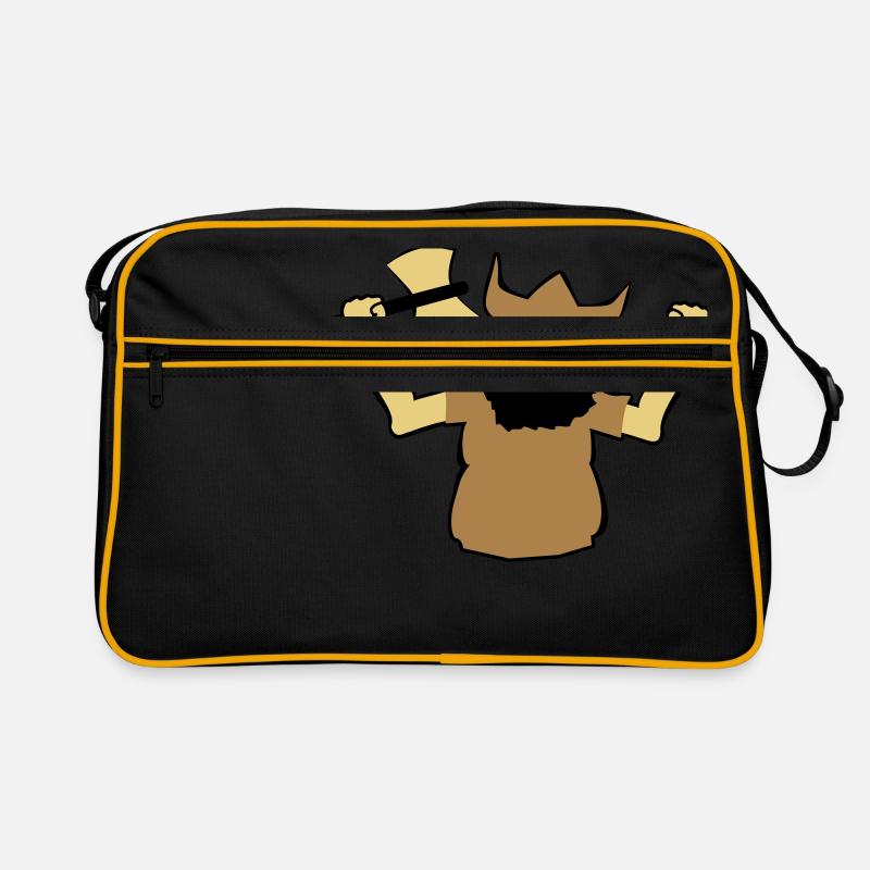 Wikinger Mann Geschenk stark Axt Bart Idee früher Retro Tasche