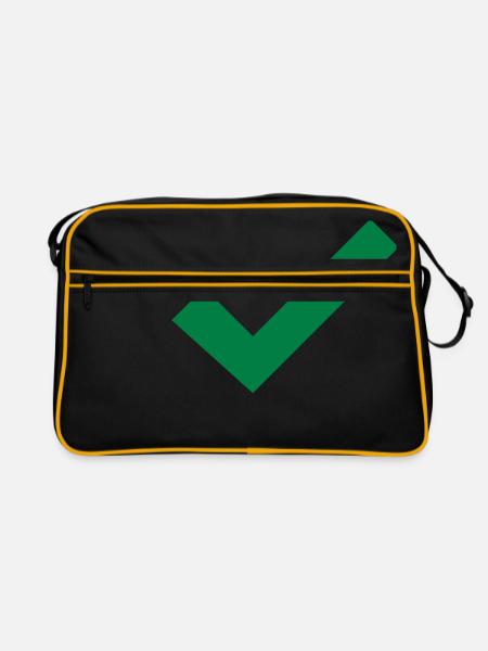 Hook right gift idea true - Retro Bag - black/gold - Front