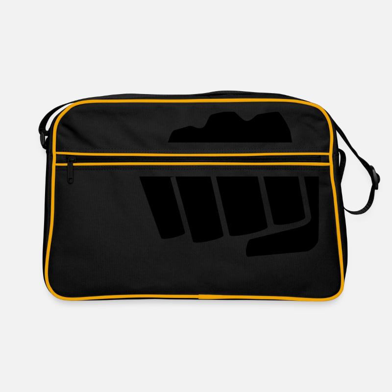 Faust Geschenk Idee dagegen Symbol Hand Retro Bag