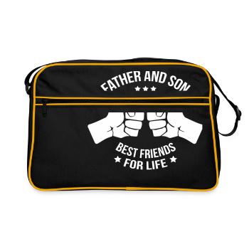 Father and son best friend - Retro Bag - black/gold - Front