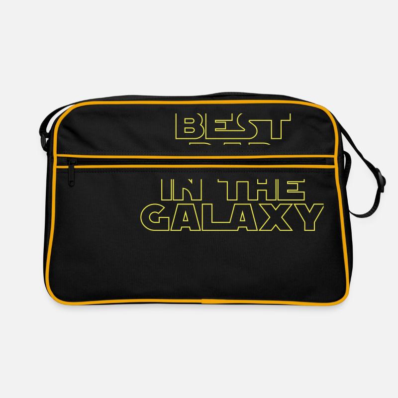 Meilleur papa dans la galaxie - Sac Retro - noir/or