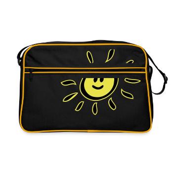 Smiley sun - Retro Bag - black/gold - Front