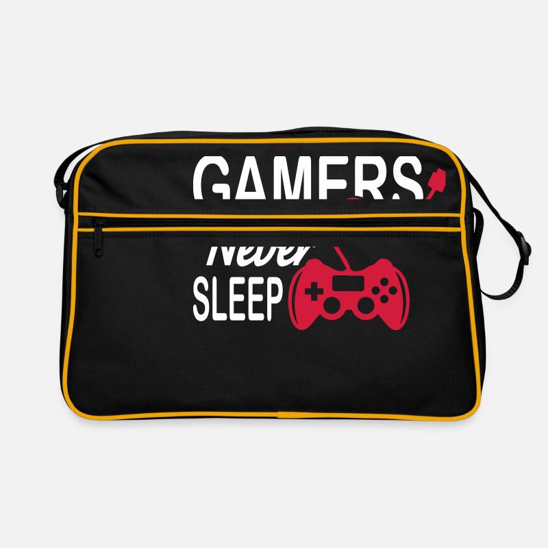 Gamers Never Sleep Retro Tasche