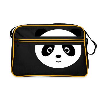 Panda doux - Sac Retro - noir/or - Devant