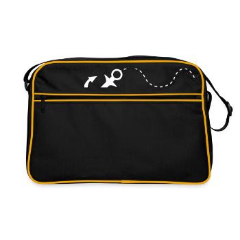 ancre white - Sac Retro - noir/or - Devant