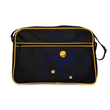 Atomic Big Bang Nerd Gift Atom Nuclear - Retro Bag - black/gold - Front