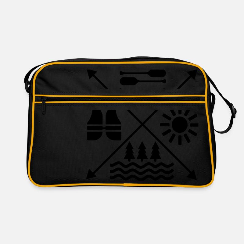 Kajak - Retro Tasche - Schwarz/Gold