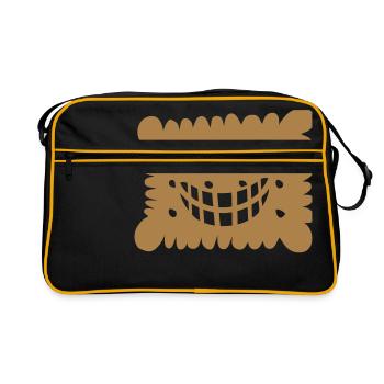 gateau sec petit beurre sourire biscuit - Sac Retro - noir/or - Devant