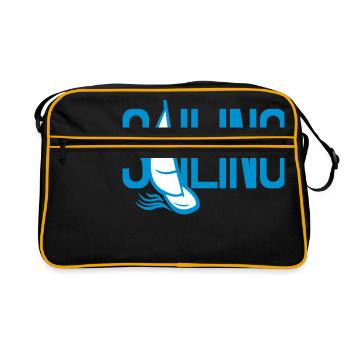 sailing hobby boat sailing ship sailboat sea wa - Retro Bag - black/gold - Front