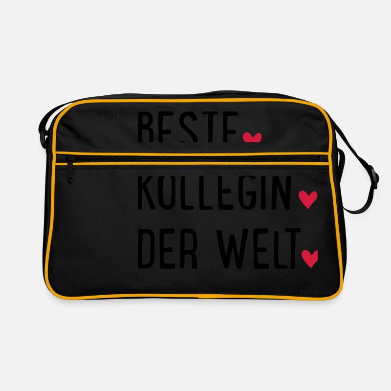 Kollegin - Retro Tasche - Schwarz/Gold