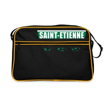 Saint-Etienne football 2 - Sac Retro - noir/or - Devant