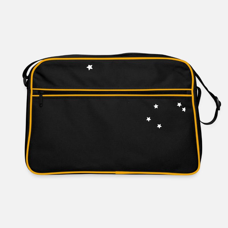 Sternbild Stier - Retro Tasche - Schwarz/Gold