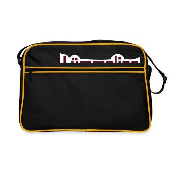 Luemmeline - Retro Tasche - Schwarz/Gold - Vorne