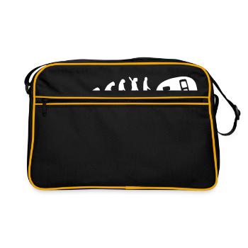 Camping Evolution - Retro Tasche - Schwarz/Gold - Vorne