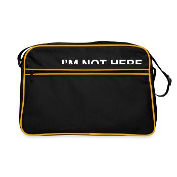 I'm not here - Retro Bag - black/gold - Front