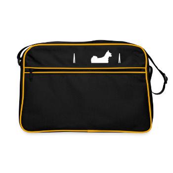 POWDER PUFF POWDERPUFF heartbeat Herzschlag - Retro Bag - black/gold - Front