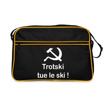 Trotski tue le Ski - Sac Retro - noir/or - Devant
