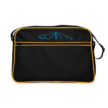 bateau de papier - Sac Retro - noir/or - Devant