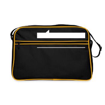 Speech bubble rectangle - Retro Bag - black/gold - Front