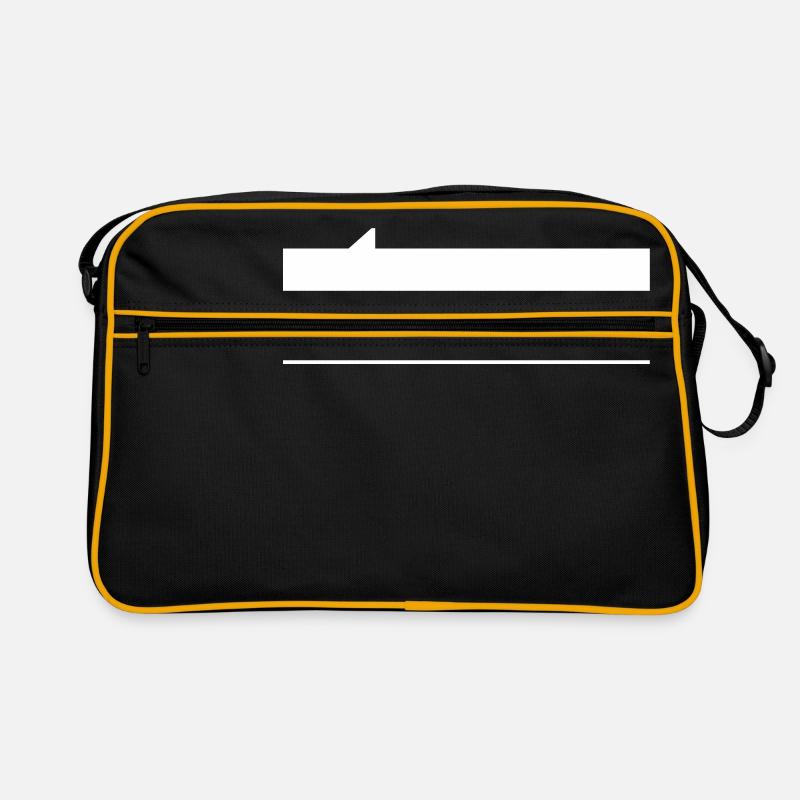 Sprechblase rechteck - Retro Tasche - Schwarz/Gold