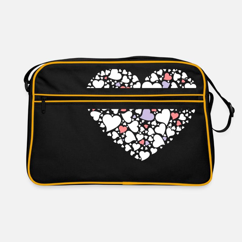 MULTI HEARTS IN EINEM HERZEN Retro Tasche