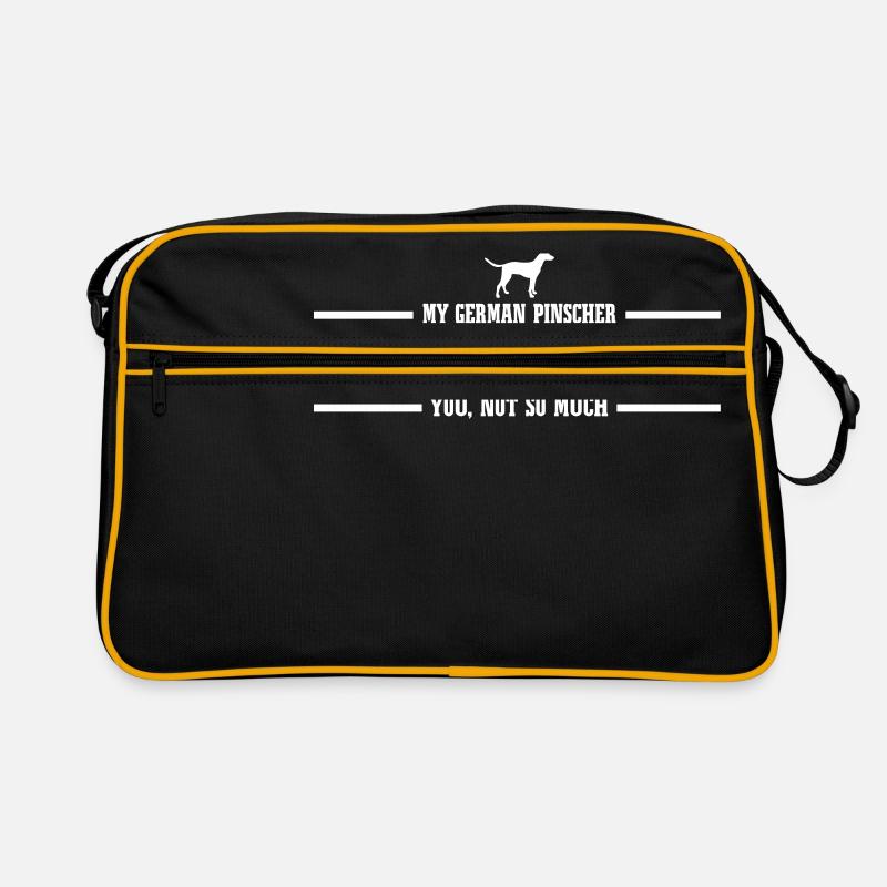 GERMAN PINSCHER makes me happy - Retro Tasche - Schwarz/Gold