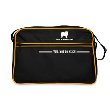 SAMOYED me rend heureux - Sac Retro - noir/or - Devant