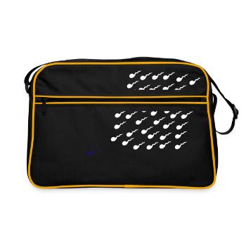 Schwangerschaft - Retro Tasche - Schwarz/Gold - Vorne