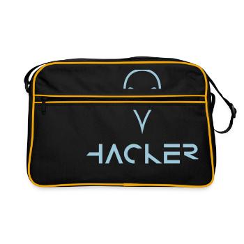 The alien hacker from the UFO - Retro Bag - black/gold - Front