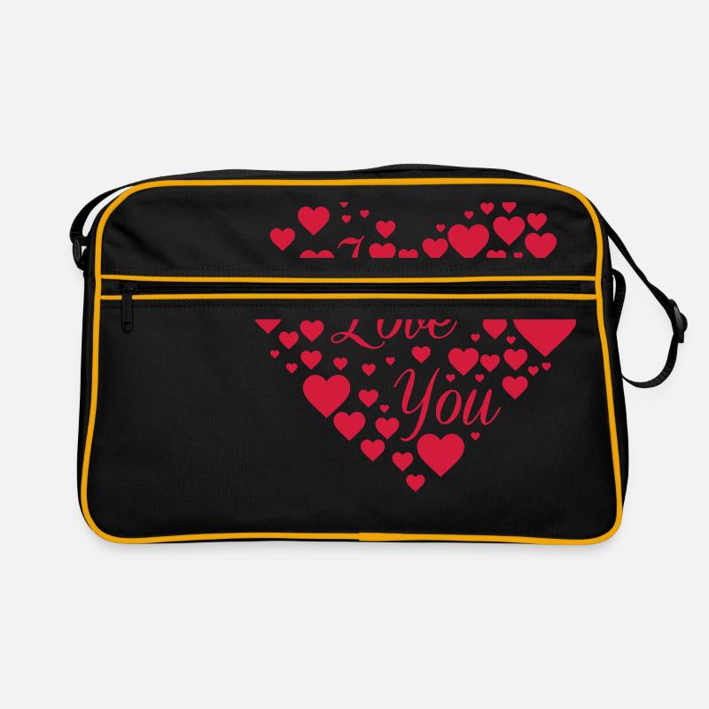 Ich liebe dich Retro Tasche