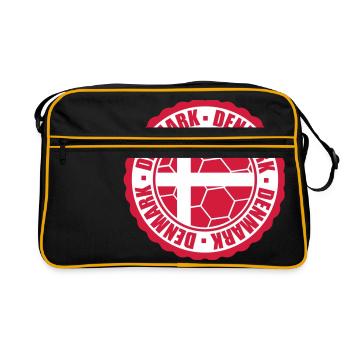 Danemark ballon drapeau danois Fan Football Sports - Sac Retro - noir/or - Devant