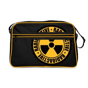 stamp danger caution caution caution atomic bomb - Retro Bag - black/gold - Front