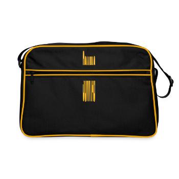Sunday weekday as text - Retro Bag - black/gold - Front