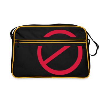 Kein Zeichen - Retro Tasche - Schwarz/Gold - Vorne