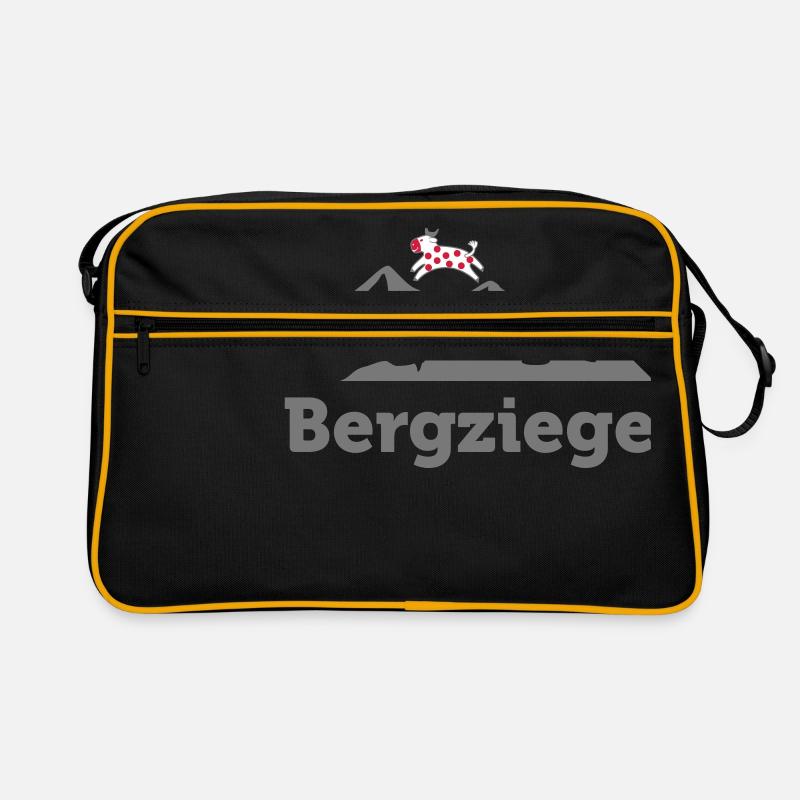 Mountain goat design for climbers Retro Bag