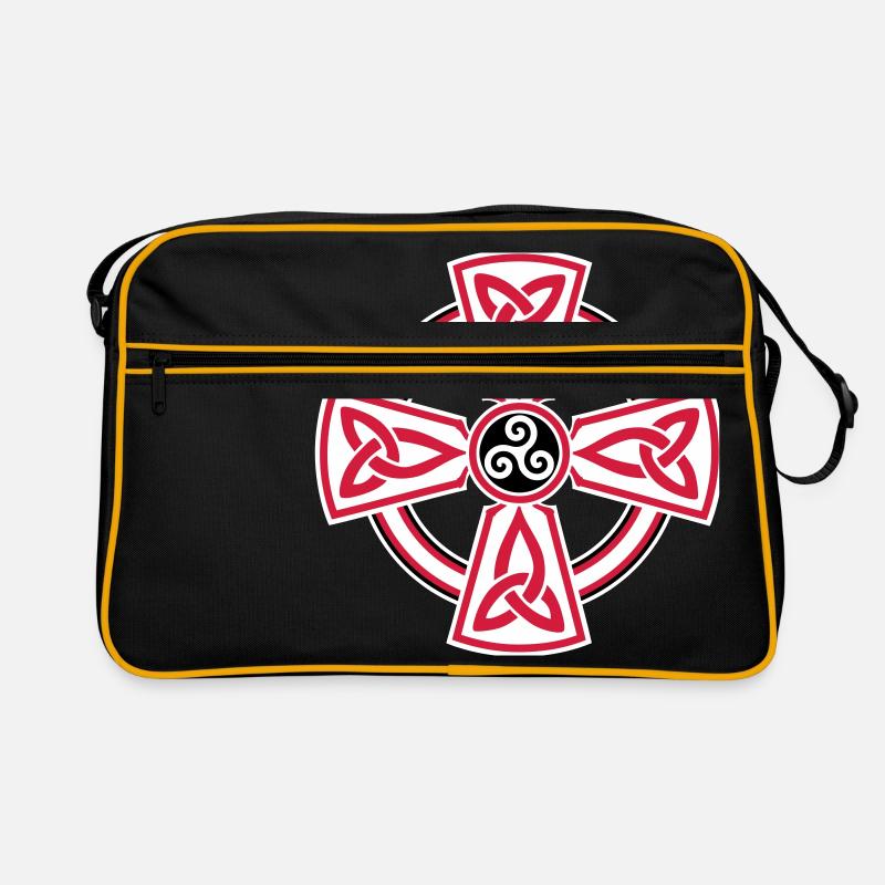 Croix Celtique - Sac Retro - noir/or